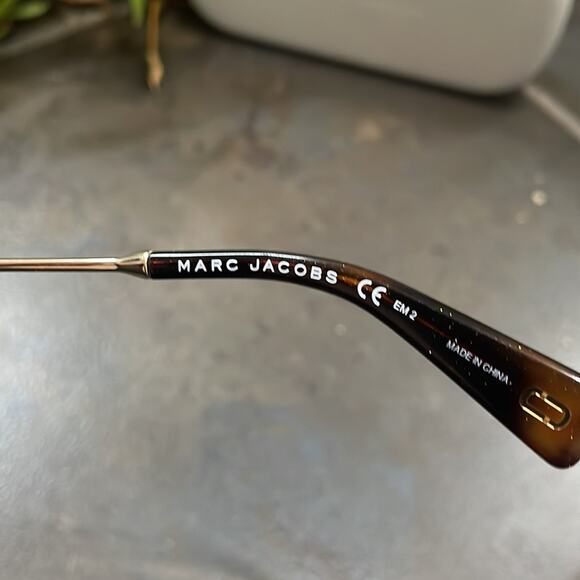 Marc‎ Jacobs Gold Metal Gradient Pilot 61mm Sunglasses main image 6